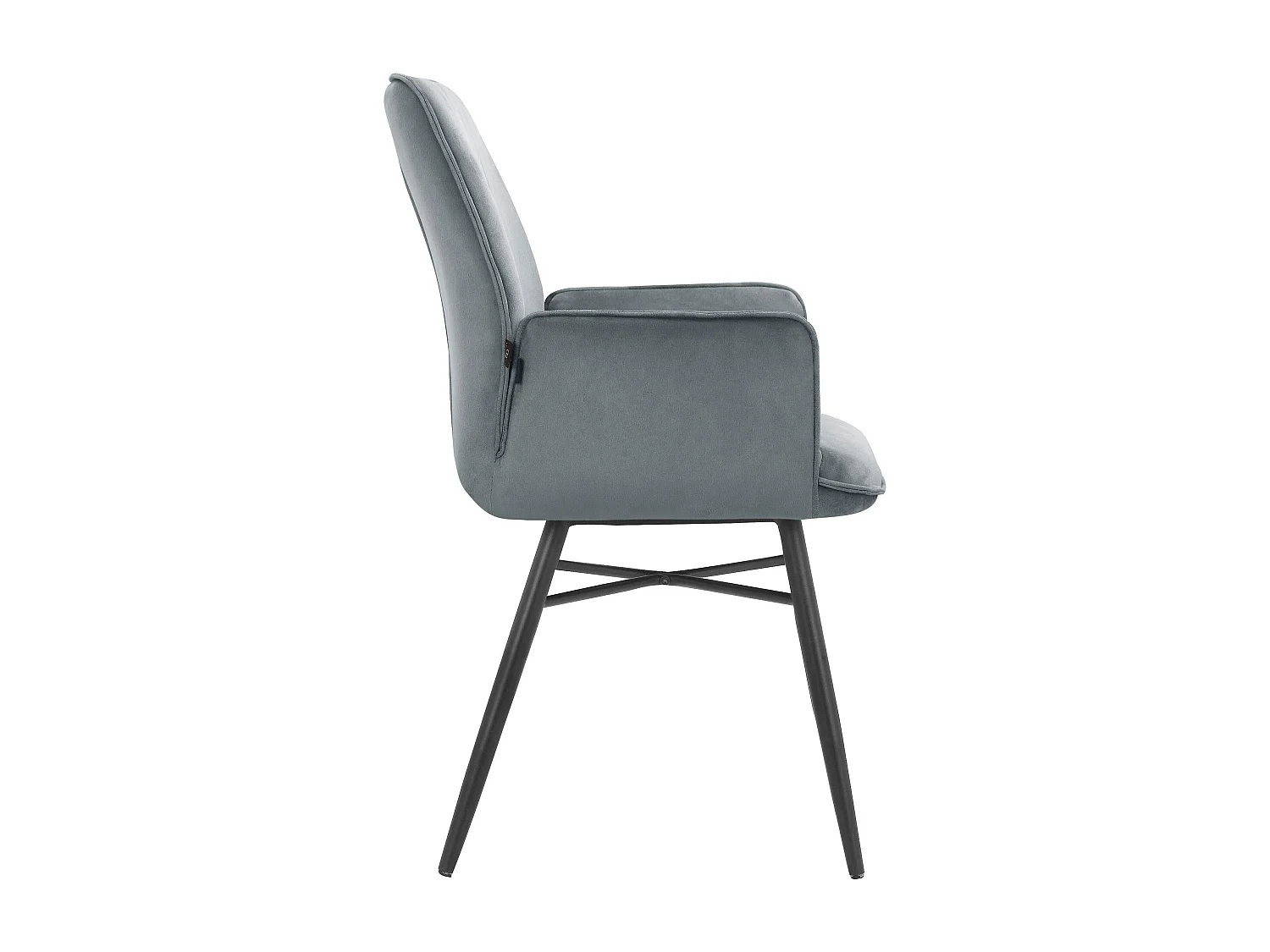 Anzo|Chaise de salle à manger 2 packs en gris velours