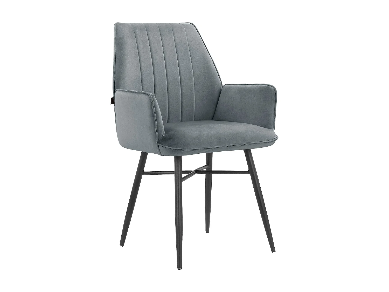 Anzo|Chaise de salle à manger 2 packs en gris velours