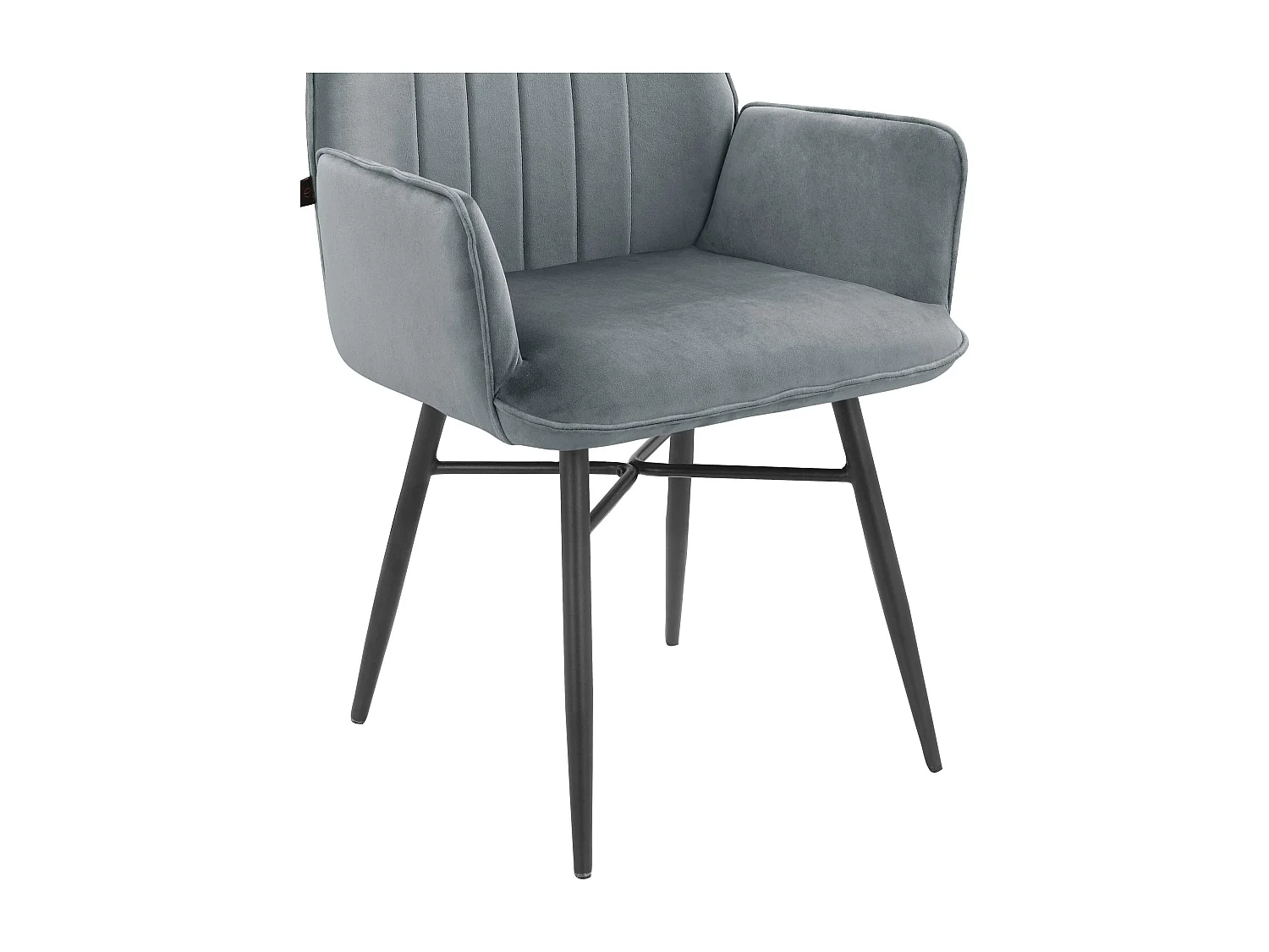 Anzo|Chaise de salle à manger 2 packs en gris velours