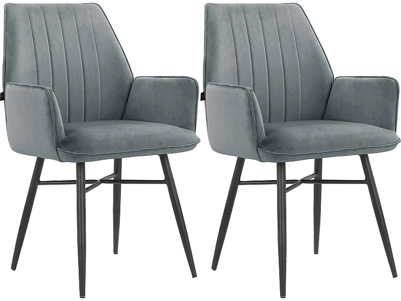 Anzo Eetkamerstoel 2pk Grijs