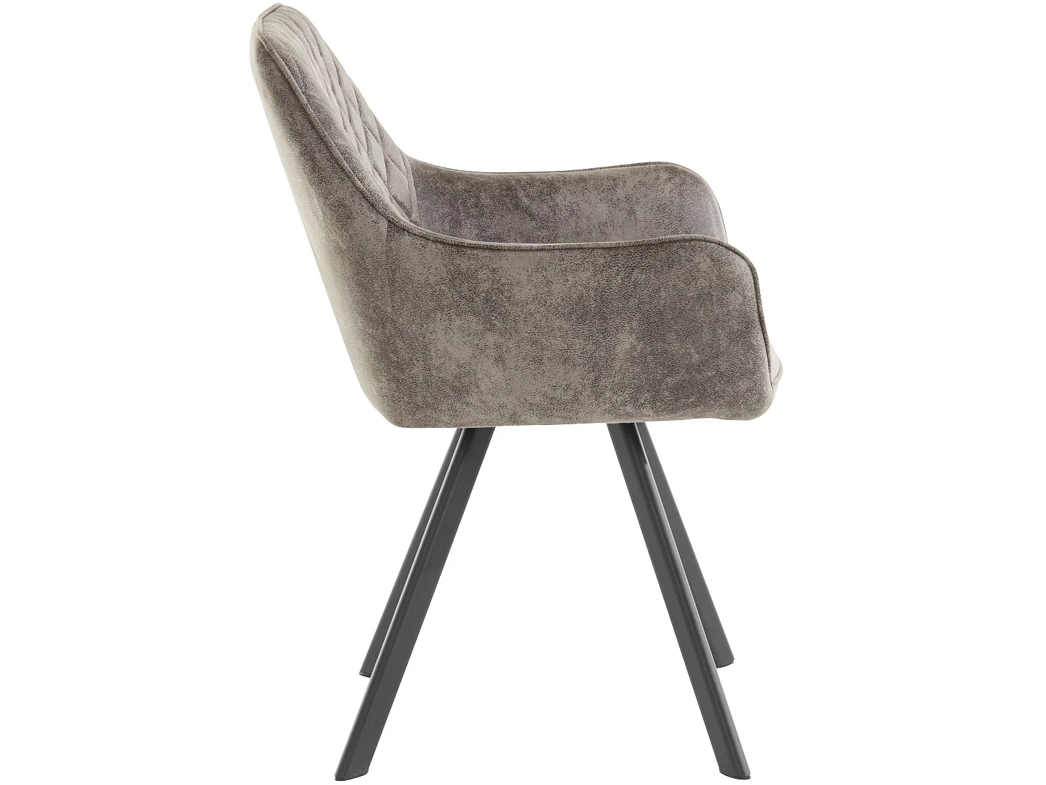 Lote de 1 sillón de terciopelo gris