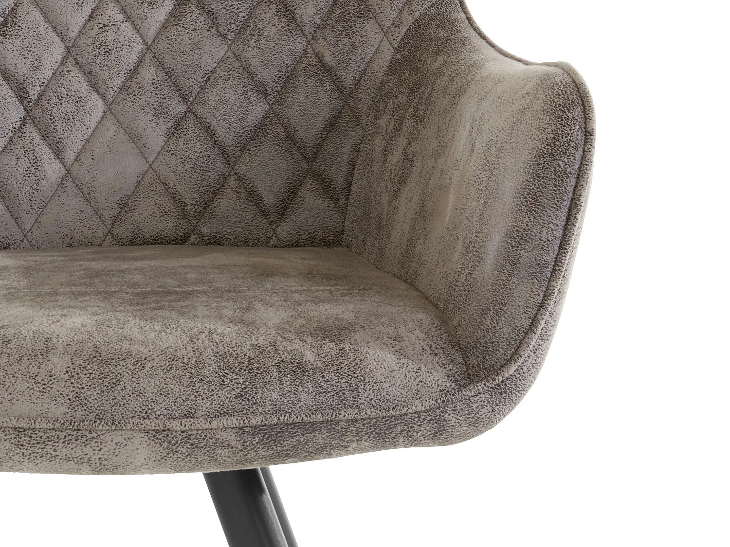Lote de 1 sillón de terciopelo gris