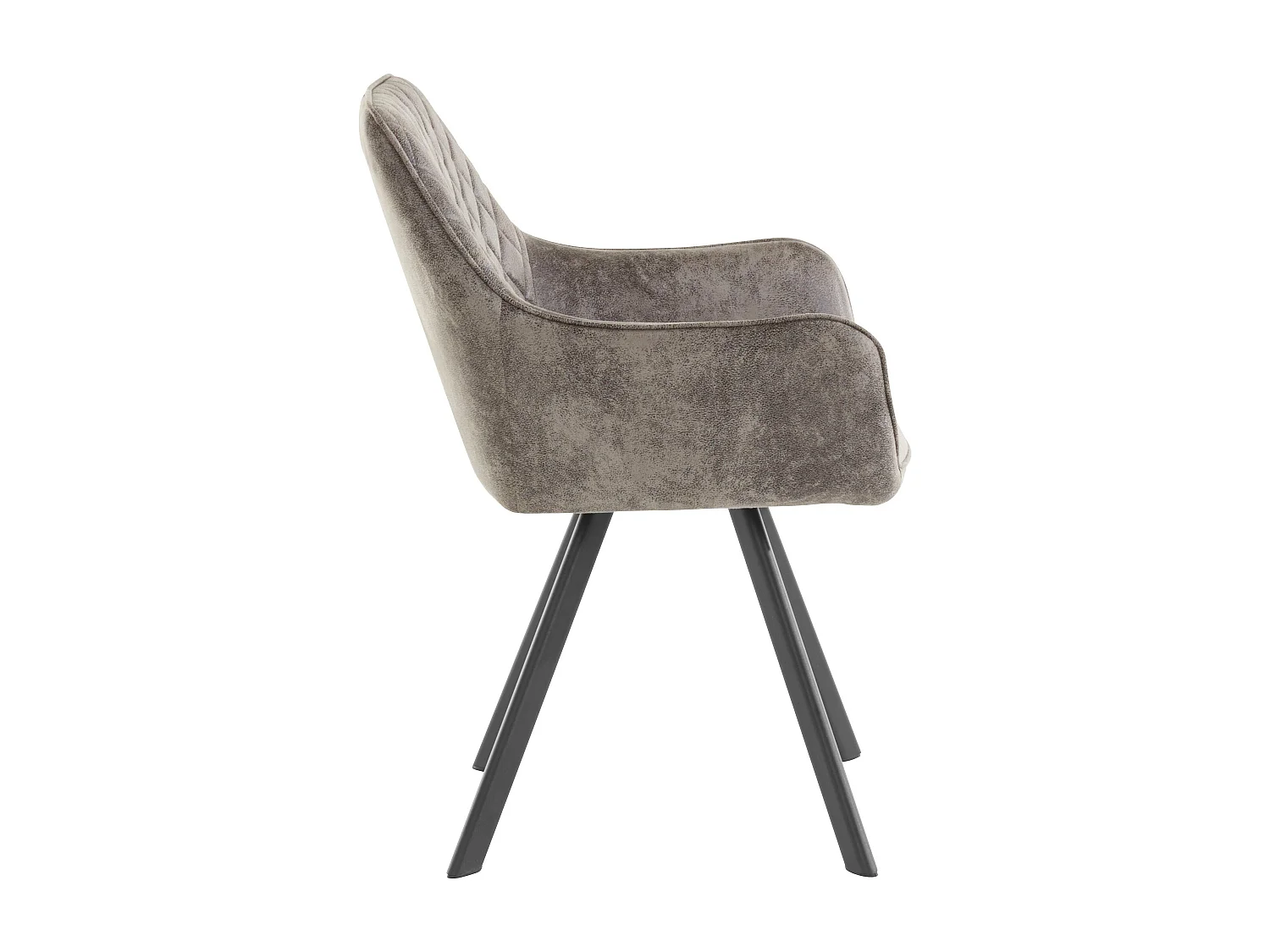 Olga | Fauteuil 1 pack en velours gris