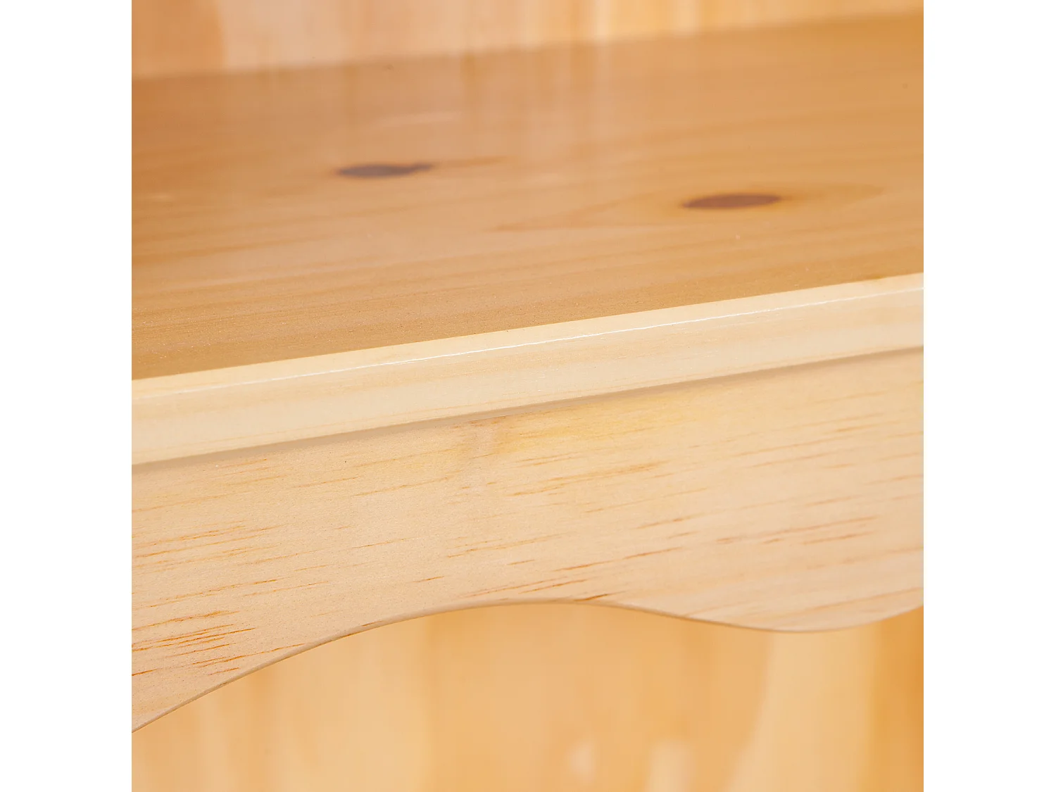 Toswa Vitrinenschrank 3 Türen, 2 Glastüren, 3 Schubladen, 2 offene Fächer, natur.