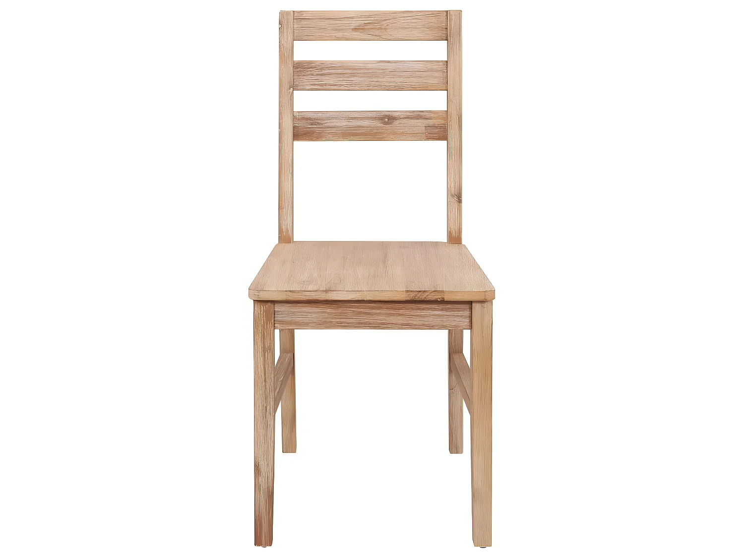 Lot de 2 chaises de salle à manger cuisine design classique bois d'acacia massif CDS020274