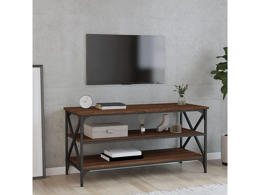 Mobile Porta TV Rovere Marrone 100x40x50 cm Legno Multistrato