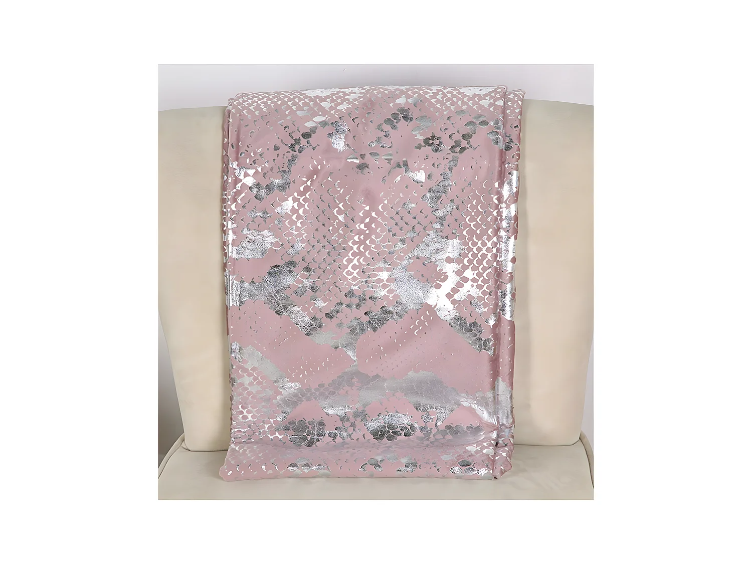 Manta 120*145 serpiente rosa brillo brenda