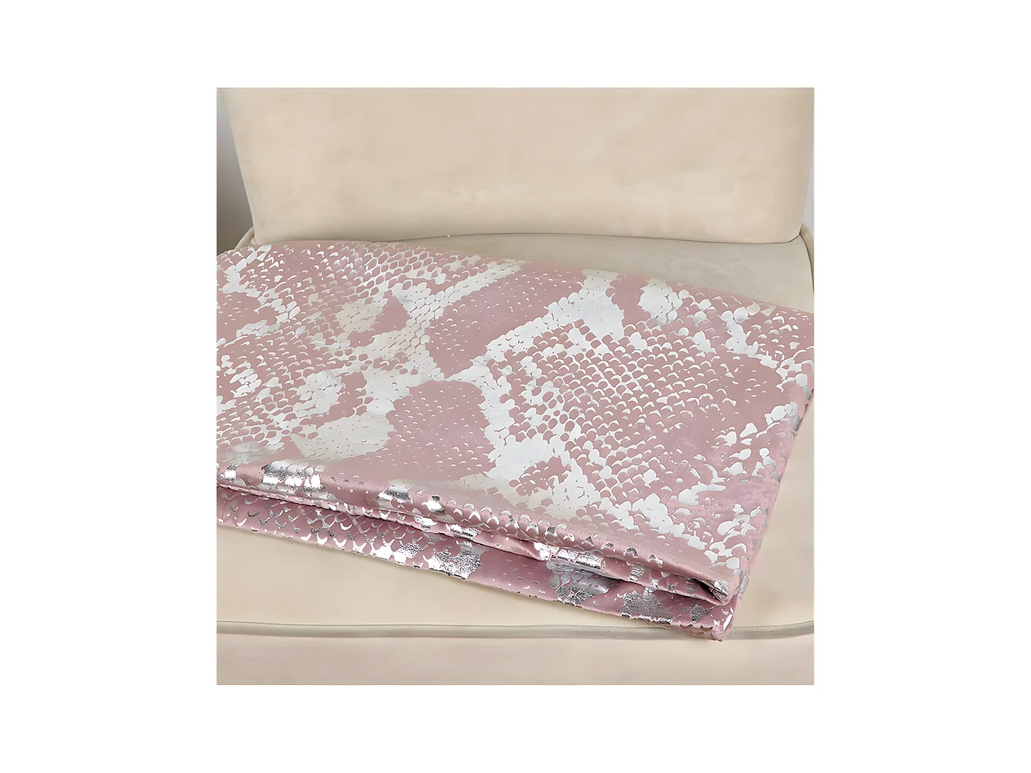 Manta 120*145 serpiente rosa brillo brenda