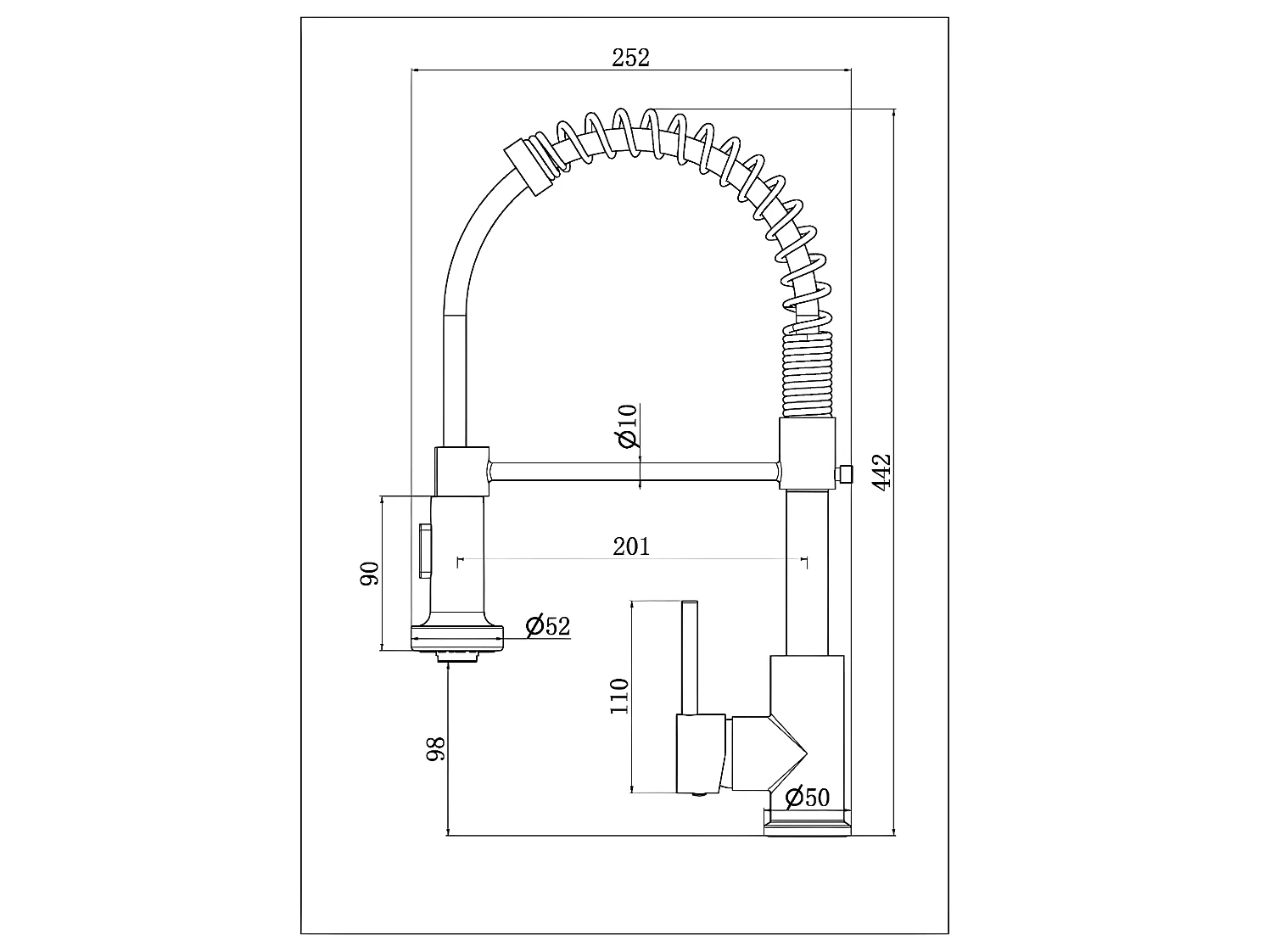 Rubinetto Plimo con doccetta in acciaio spazzolato Essebagno