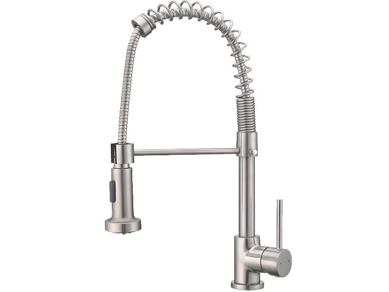 Rubinetto Plimo con doccetta in acciaio spazzolato Essebagno