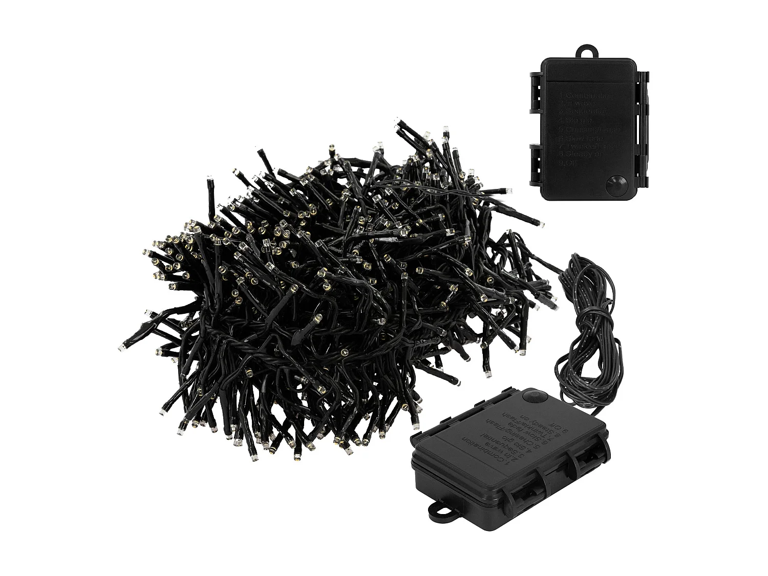 Guirlande lumineuse avec 192 LED 1,4 m décoration blanc chaud Noël jardin/salon