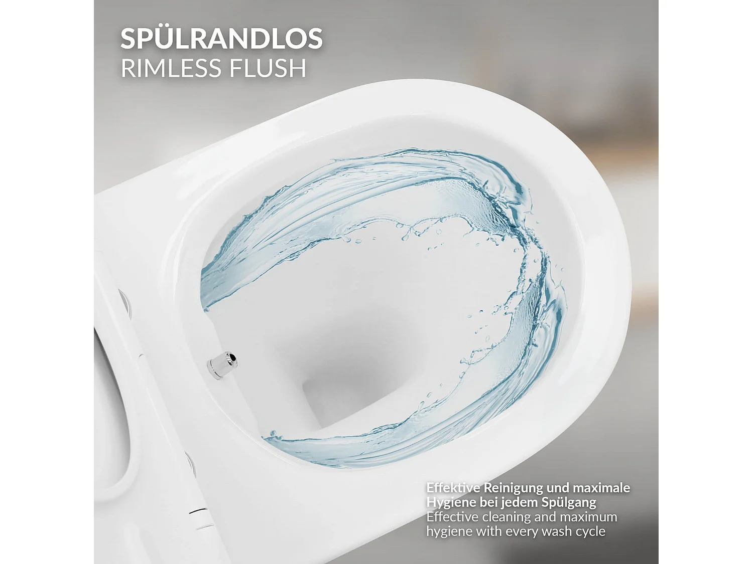 WC senza bordo WC sospeso Softclose Nano-rivestimento Coperchio corto Funzione b