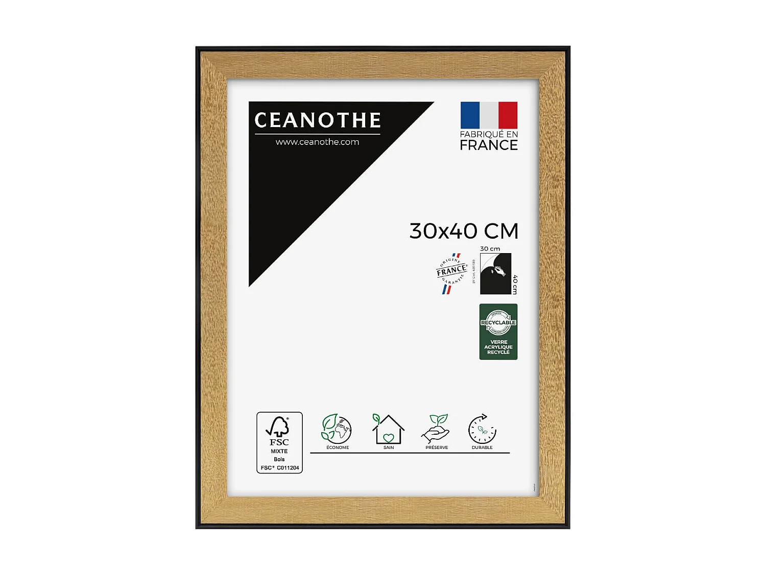 Cadre photo Loft noir 30x40 cm