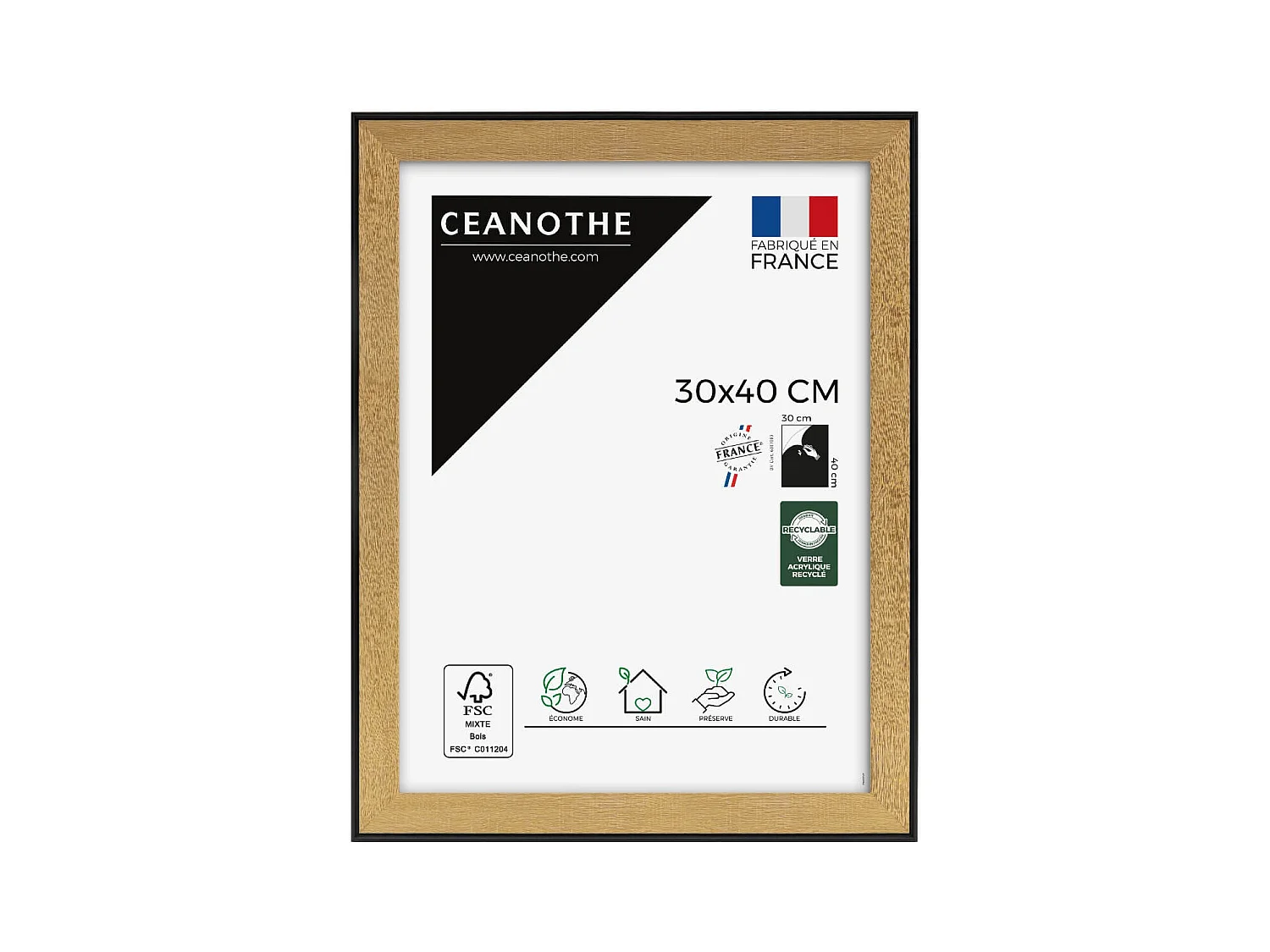 Cadre photo Loft noir 30x40 cm