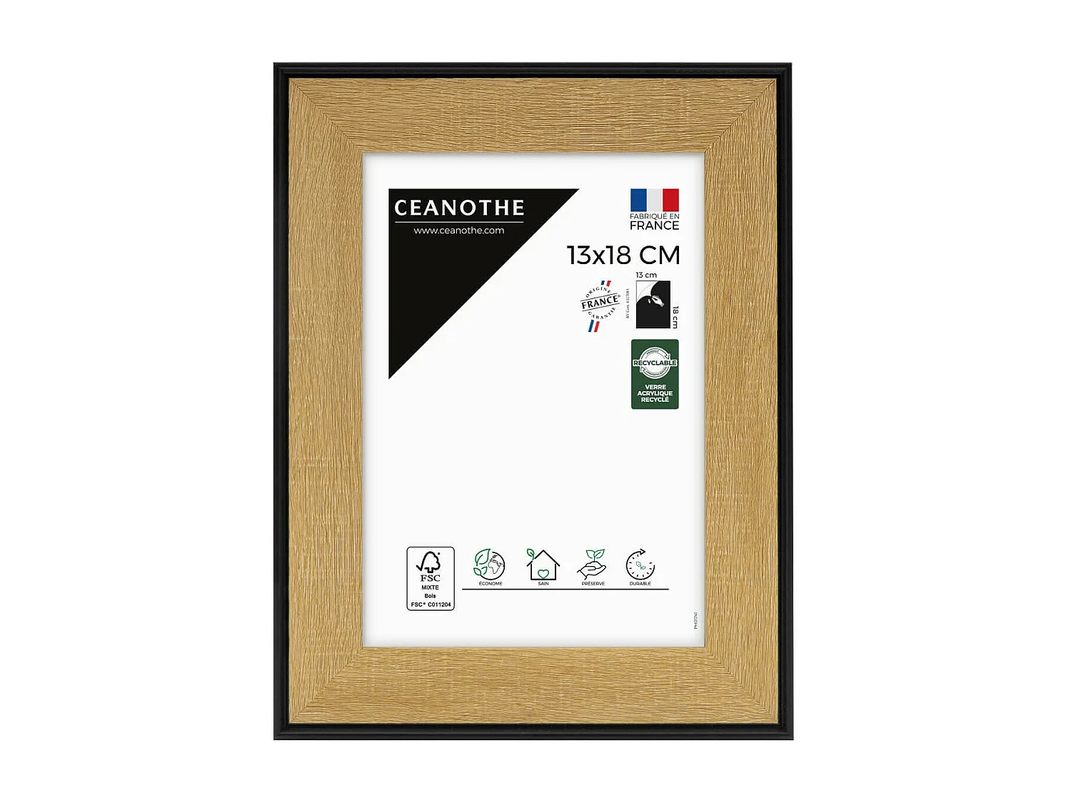 Cadre photo Loft noir 13x18 cm