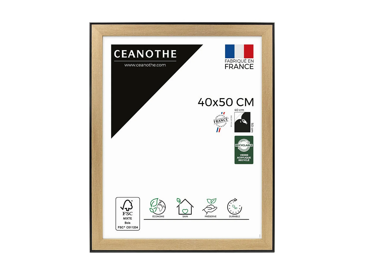 Cadre photo Loft noir 40x50 cm