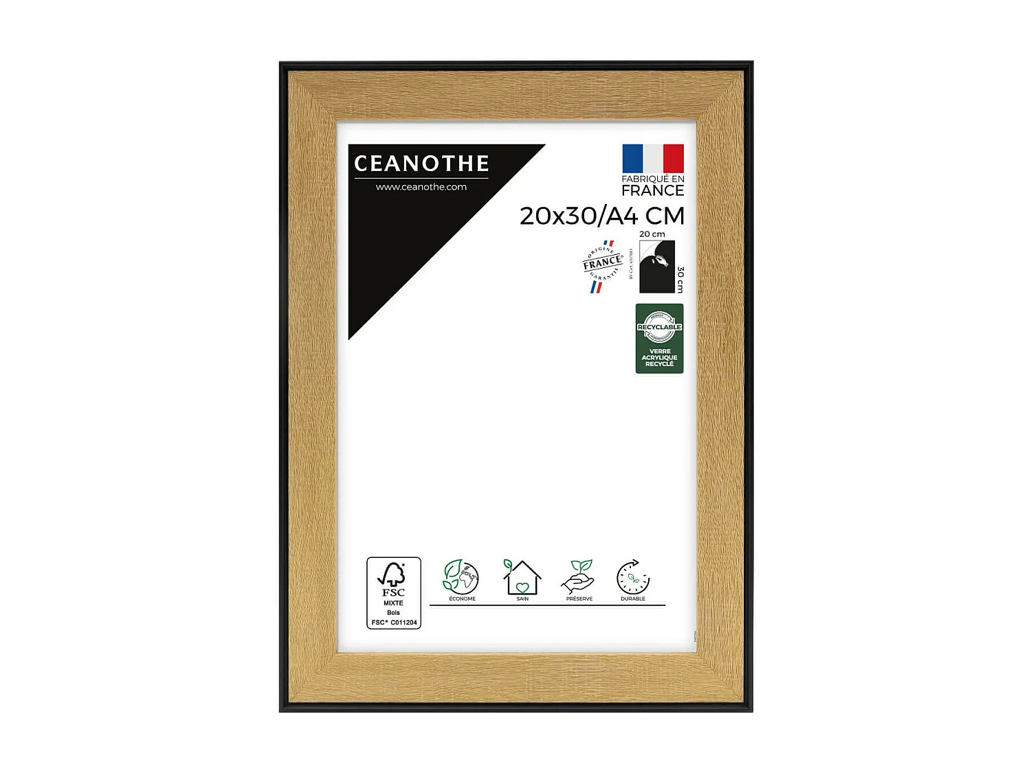 Cadre photo Loft noir 20x30 cm/A4