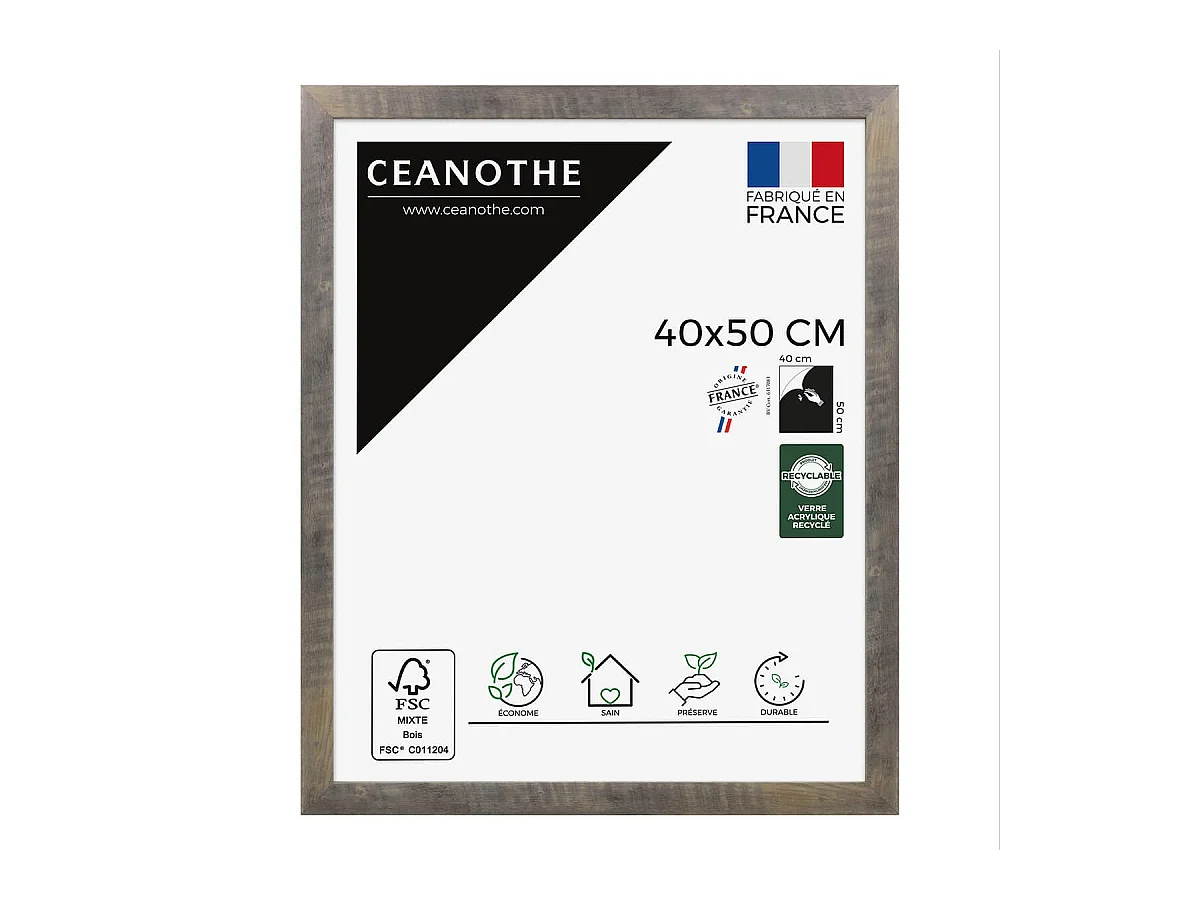 Cadre photo Alizée brun 40x50 cm