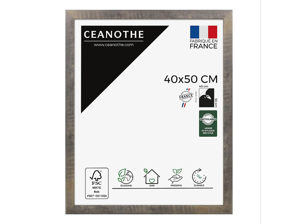 Cadre photo Alizée brun 40x50 cm