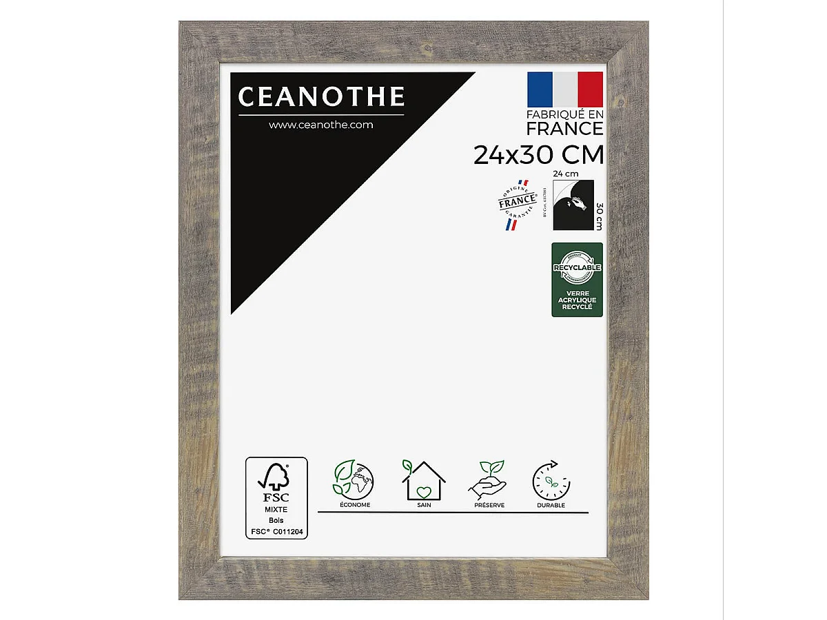 Cadre photo Alizée brun 24x30 cm