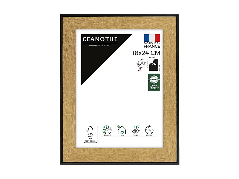 Cadre photo Loft noir 18x24 cm