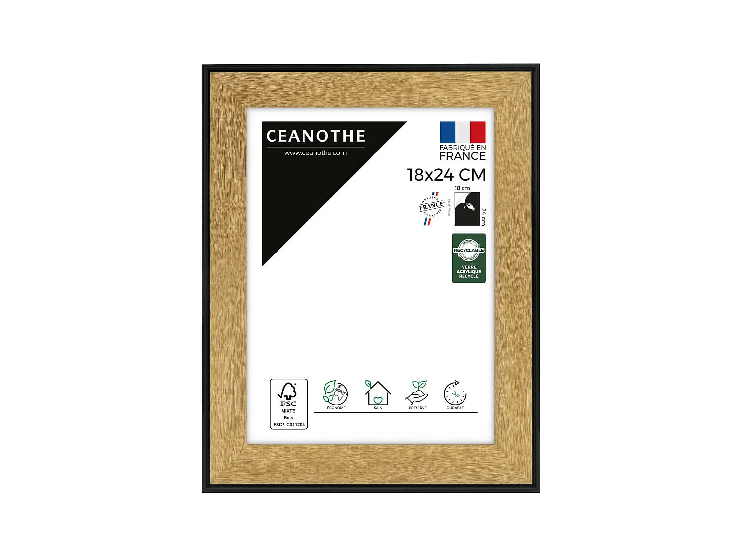 Cadre photo Loft noir 18x24 cm