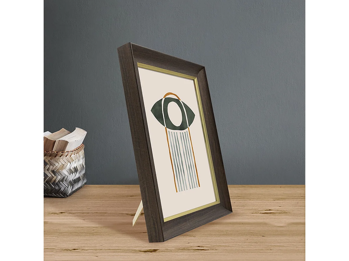 Cadre photo Luna ébène doré 18x24 cm