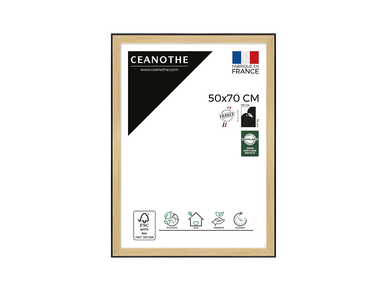 Cadre photo Loft noir 50x70 cm
