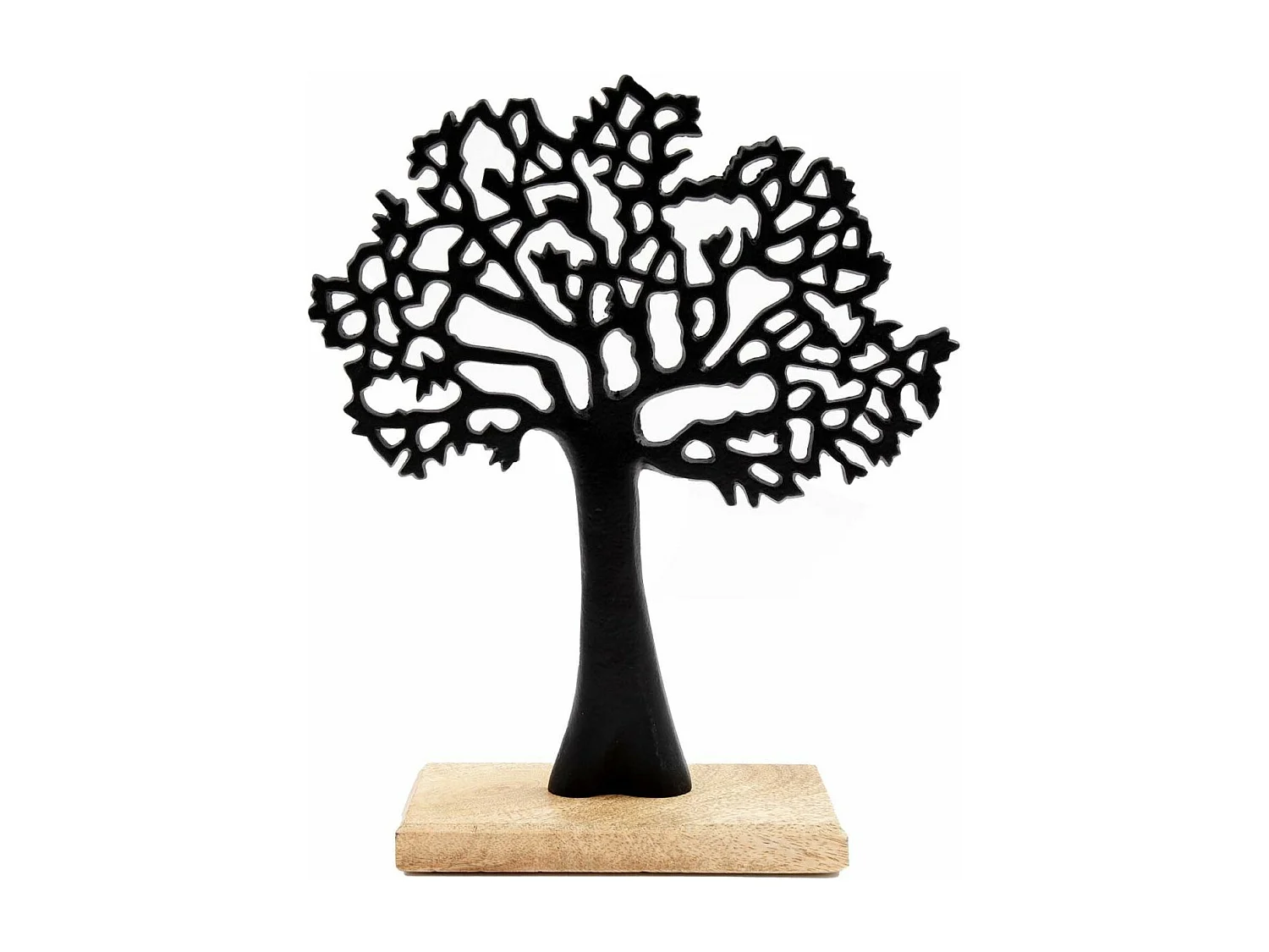 Arbre décoratif en aluminium noir et manguier