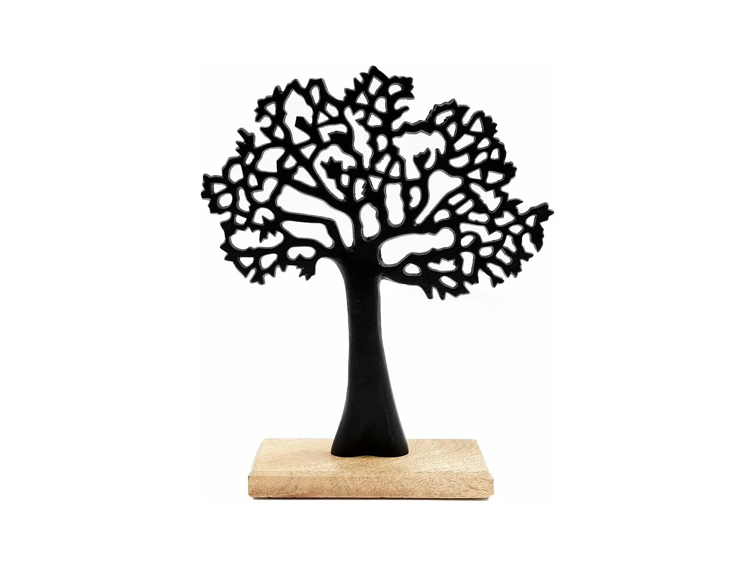 Arbre décoratif en aluminium noir et manguier