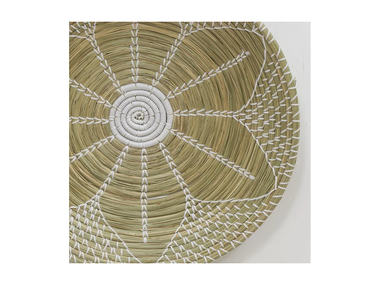 Décoration murale en jonc naturel
