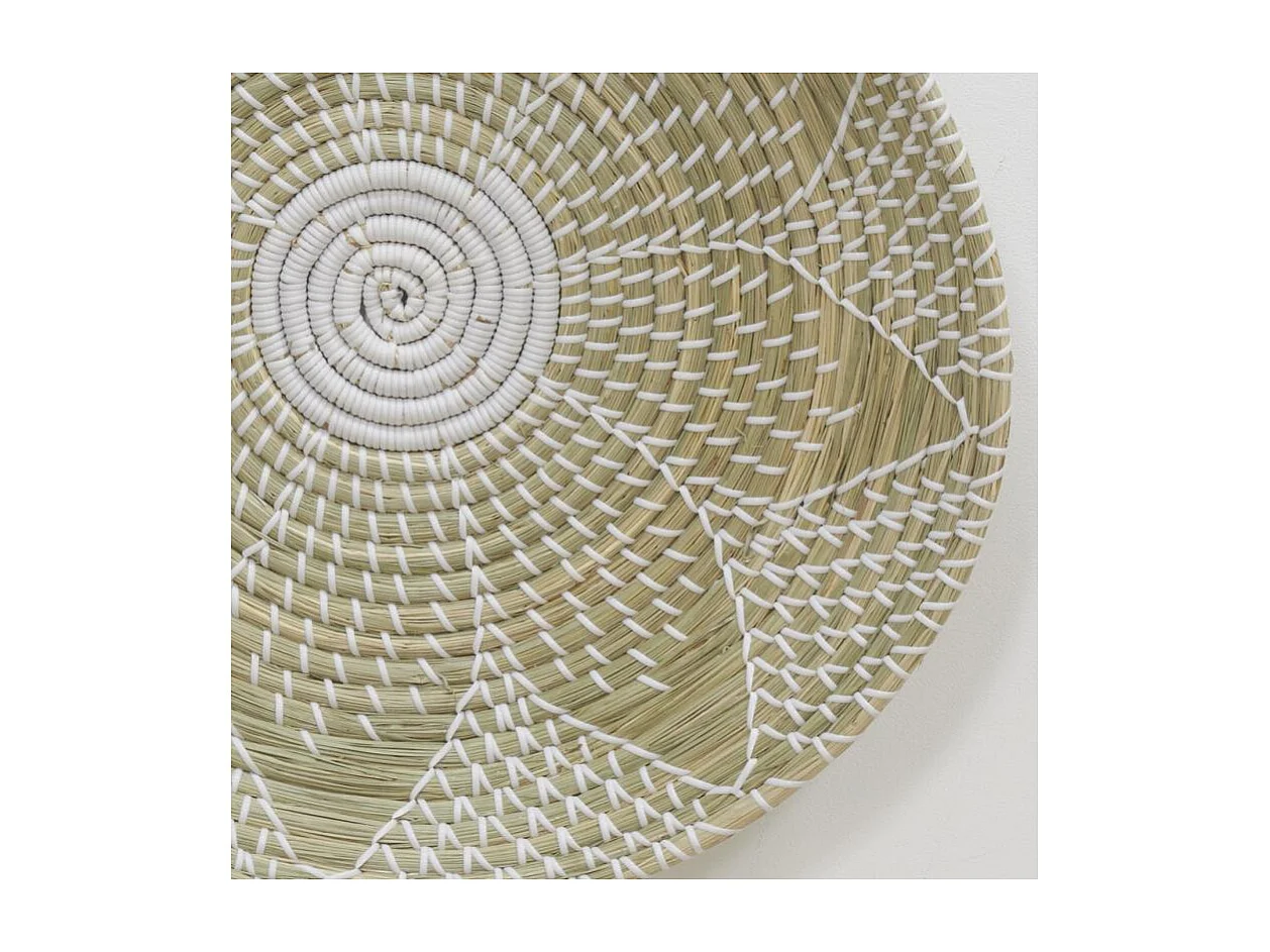 Décoration murale en jonc naturel