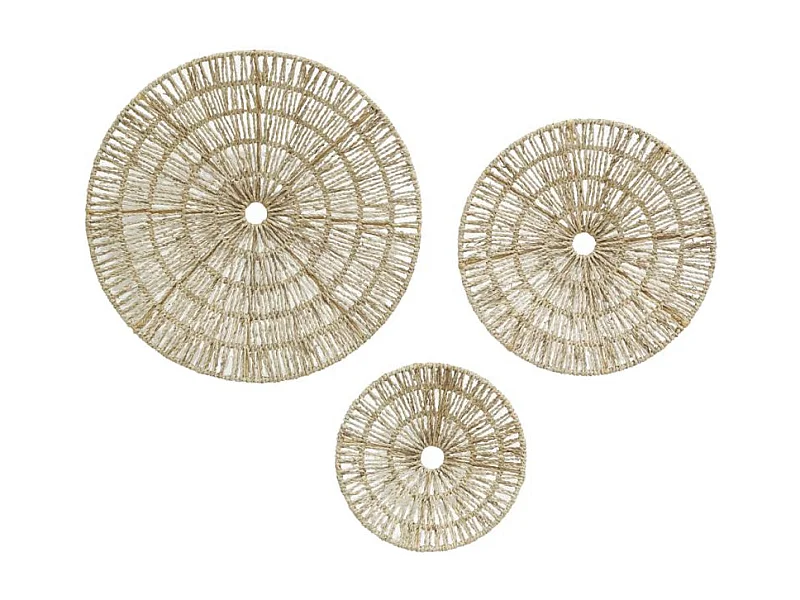 Décor mural en jonc ajouré