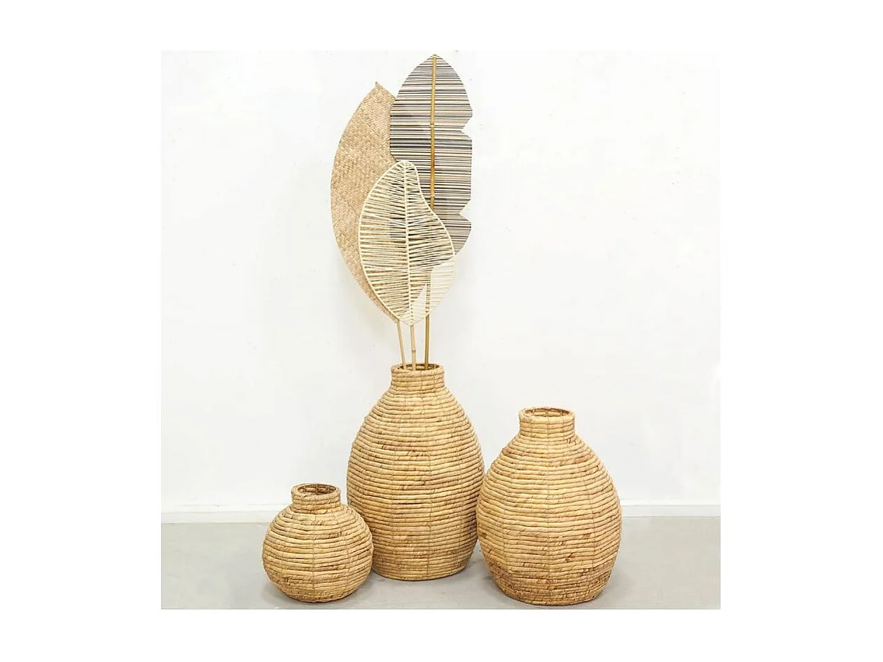 Vase jarre en jacinthe d'eau Grande