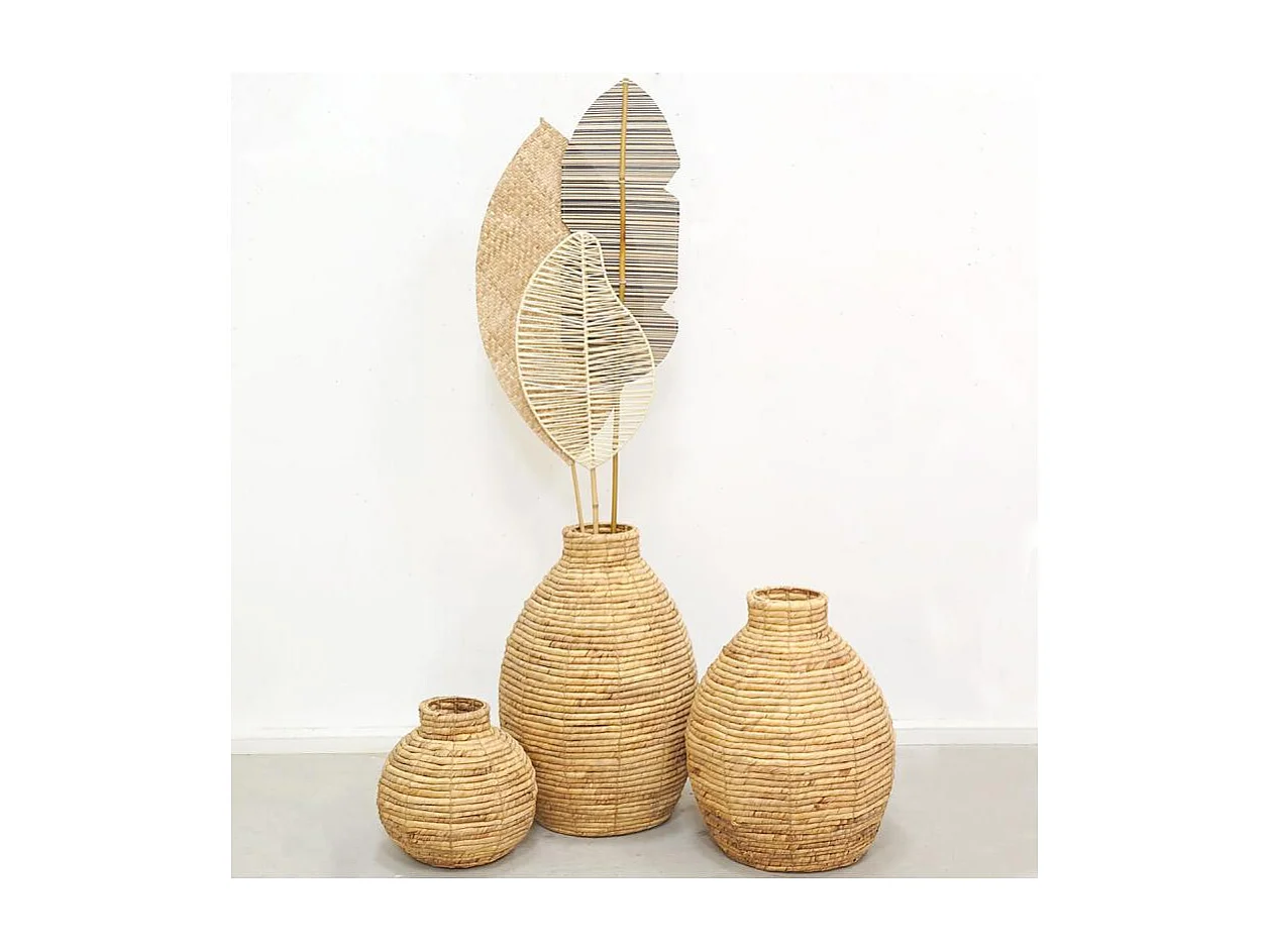 Vase jarre en jacinthe d'esu Moyen