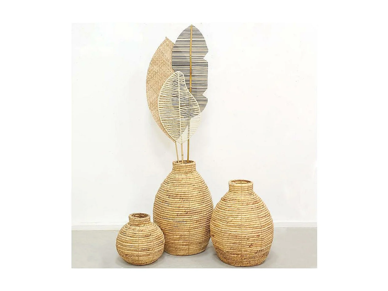 Vase jarre en jacinthe d'eau Petit