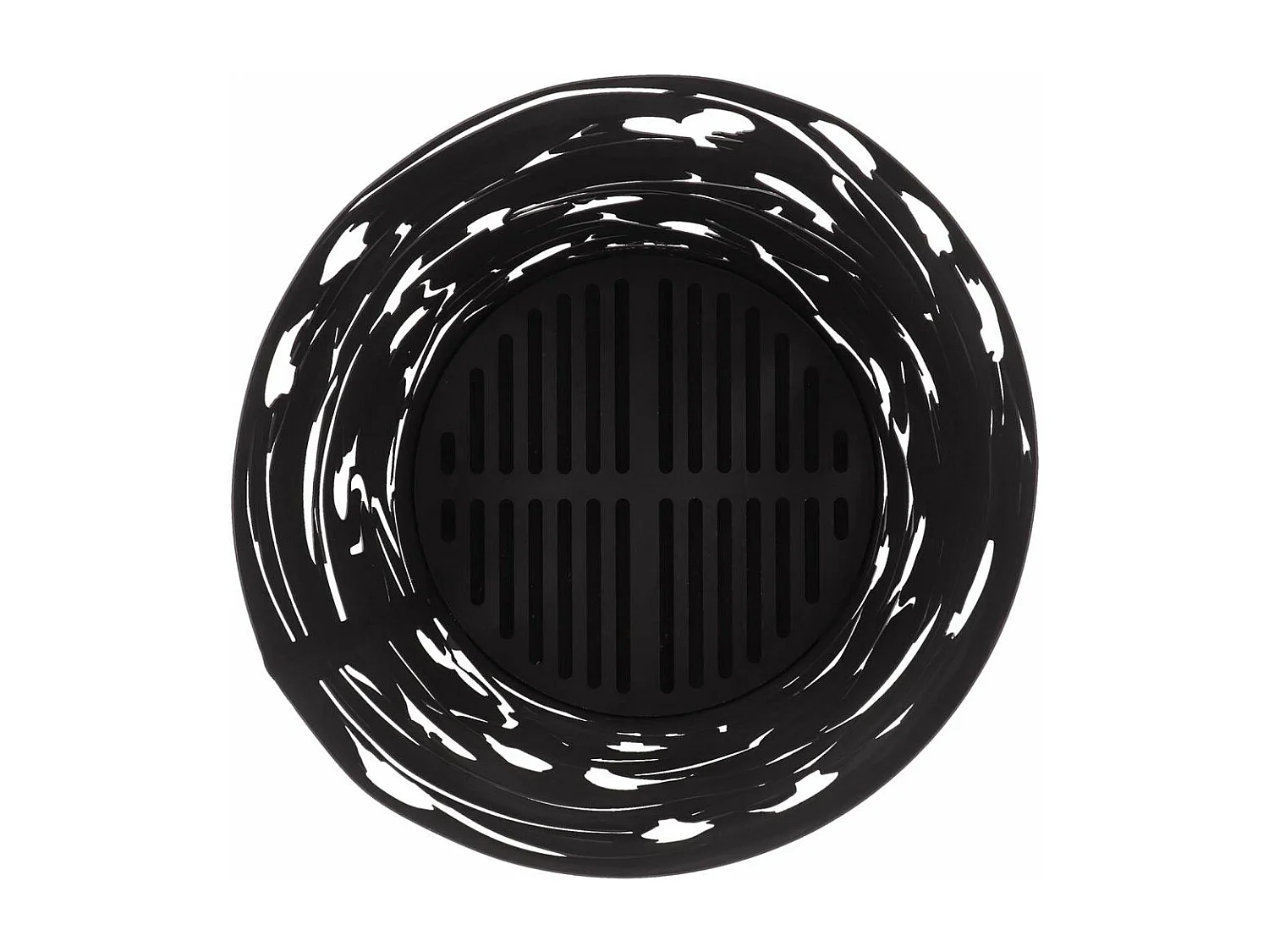 Brasero cylindre découpe laser 39 x 117 cm Découpe oiseaux