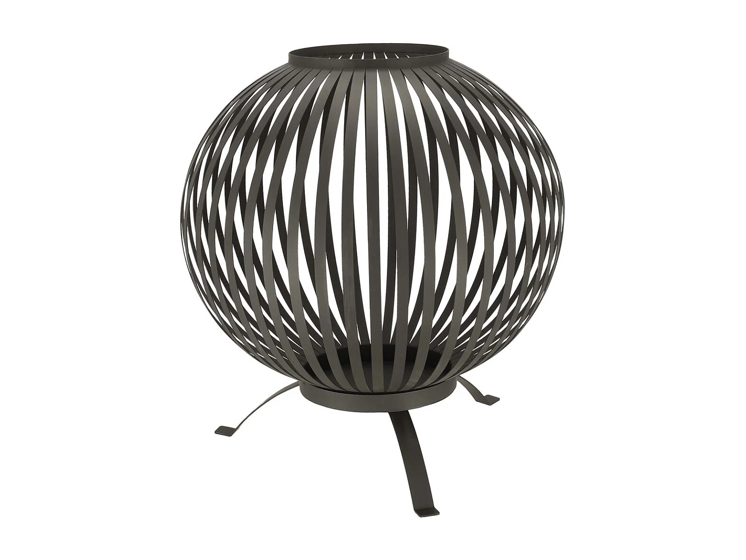 Taça combustão esférica tiras aço carbono preto FF400