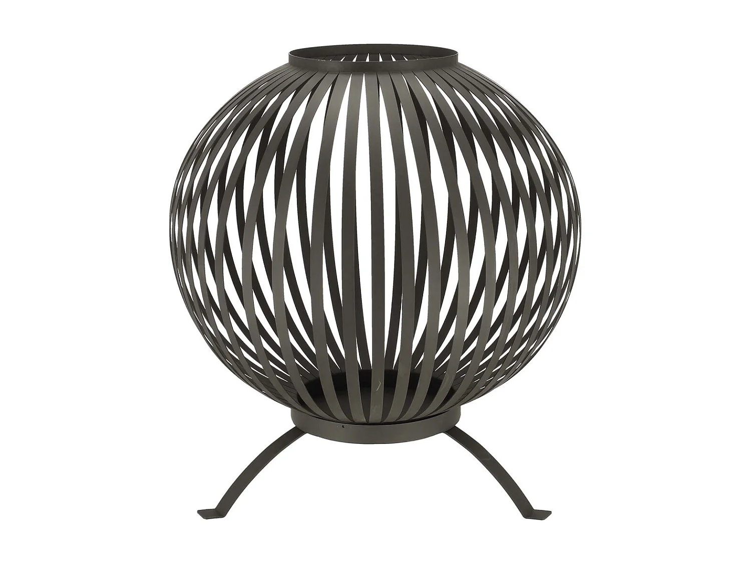 Taça combustão esférica tiras aço carbono preto FF400