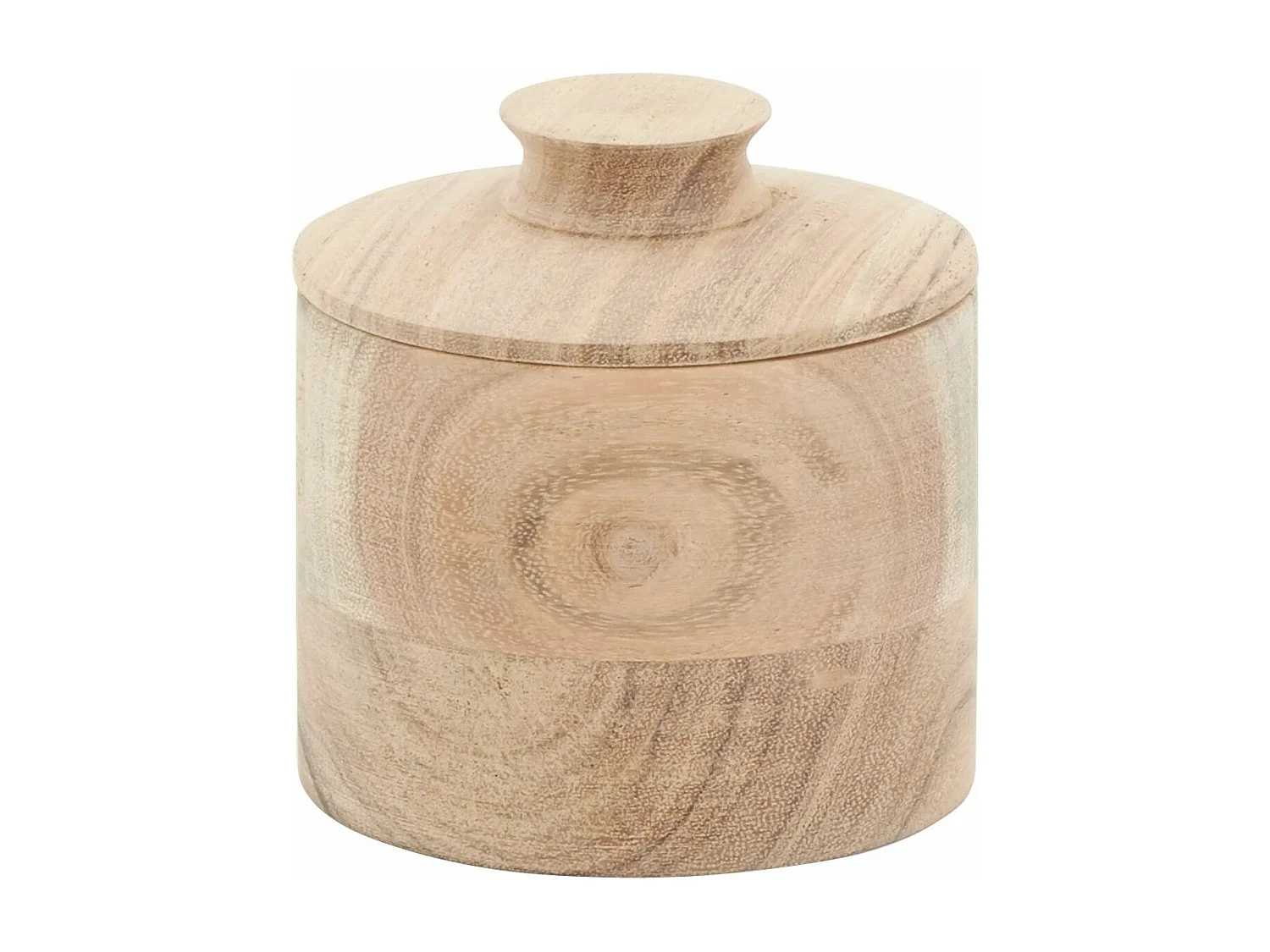Boite ronde en bois d'acacia