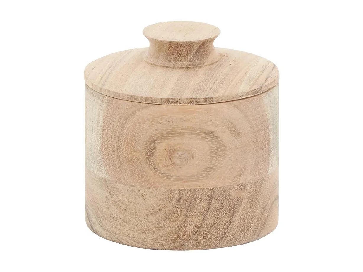 Boite ronde en bois d'acacia