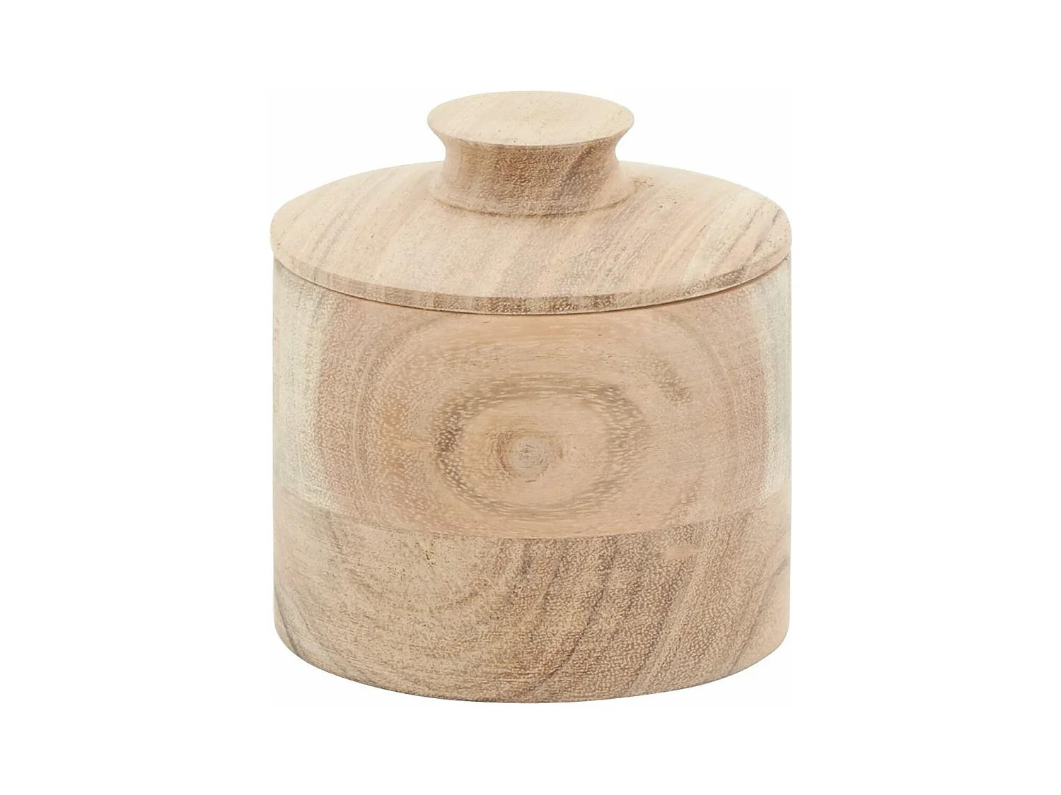 Boite ronde en bois d'acacia
