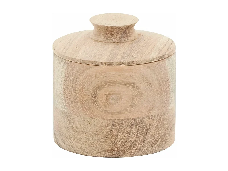 Boite ronde en bois d'acacia