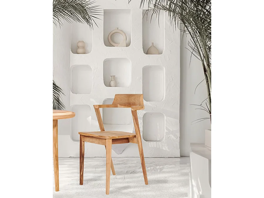 Lot de 2 chaises Osaka - Lot de 2 Chaise Osaka en teck massif