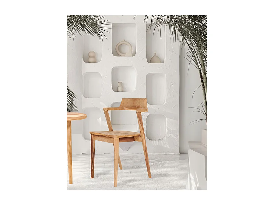 Lot de 2 chaises Osaka - Lot de 2 Chaise Osaka en teck massif