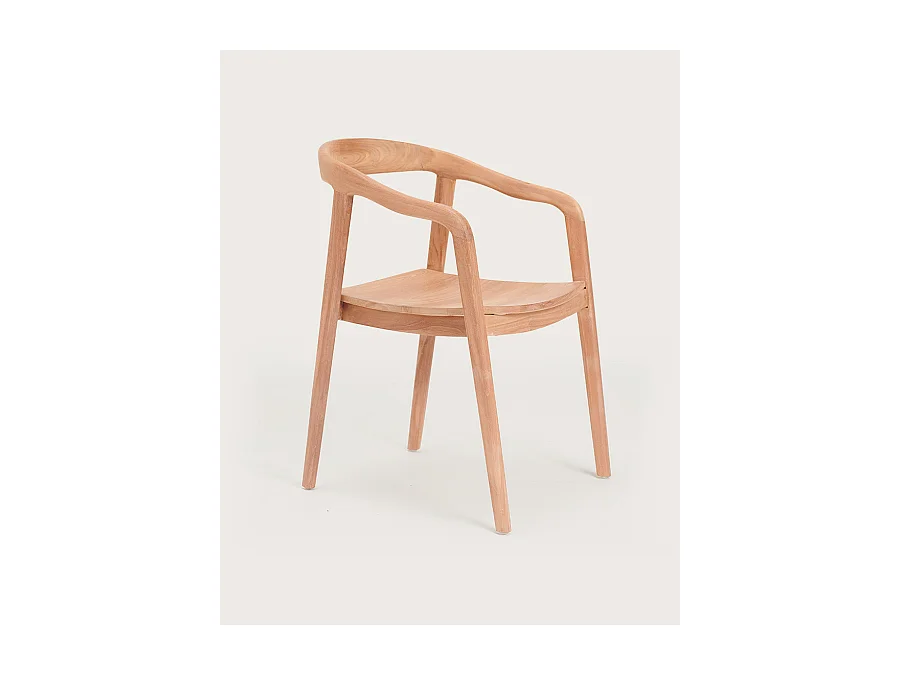 Lot de 2 chaises Charline - Lot de 2 chaises Charline en teck massif