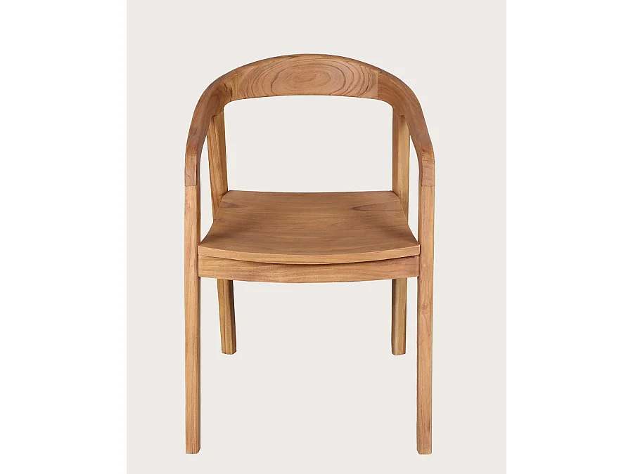 Lot de 2 chaises Charline - Lot de 2 chaises Charline en teck massif