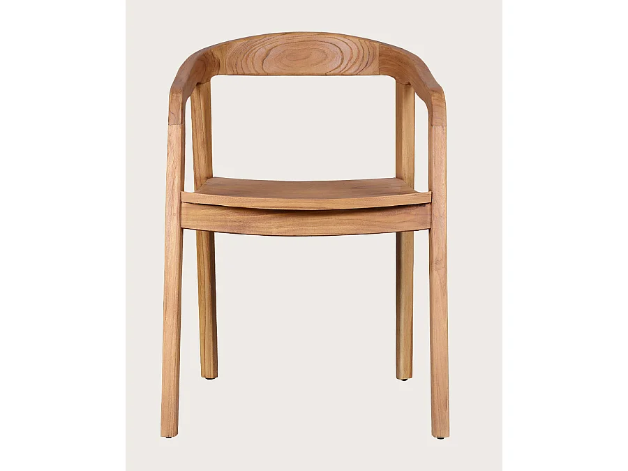 Lot de 2 chaises Charline - Lot de 2 chaises Charline en teck massif