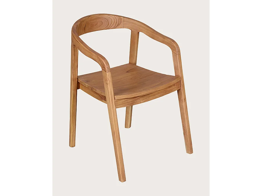 Lot de 2 chaises Charline - Lot de 2 chaises Charline en teck massif