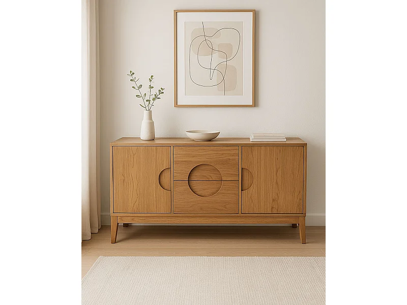 Kyoto - Buffet vintage en teck massif 165 cm